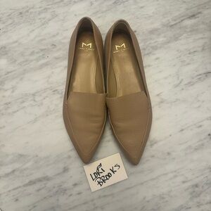 Marc Fisher LTD Zurri tan leather pointed-toe loafers Size 9